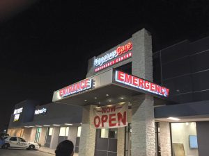 Carson Coronavirus Signage channel letters banner outdoor storefront building illuminated backlit sign 300x225